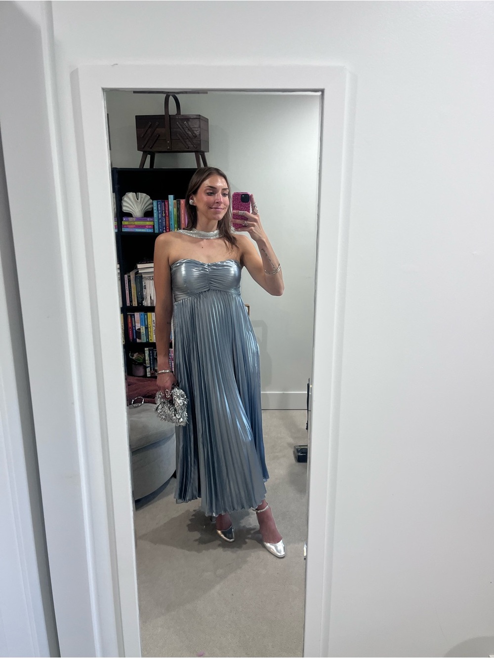 Silver Wedding Guest Dress